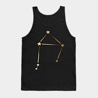 Libra Zodiac Art Gold Tank Top